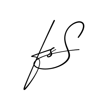 Fs S modern signature style in English