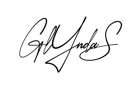 Glynda S modern signature style in English