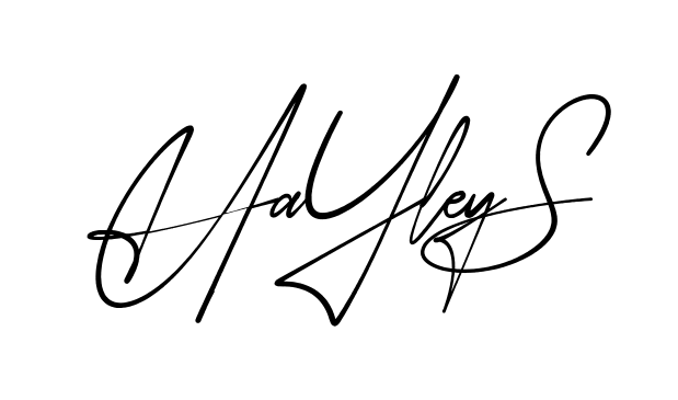 Hayley S modern signature style in English