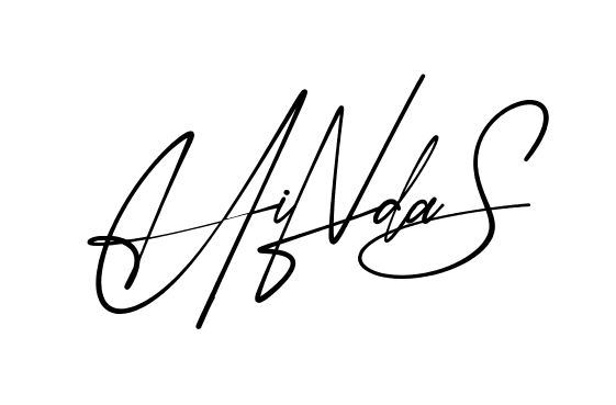 Hinda S modern signature style in English