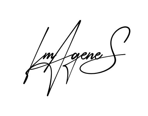 Imagene S modern signature style in English