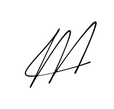 M modern signature style in English