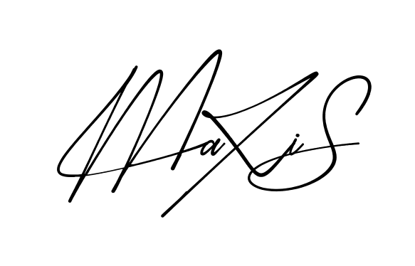 Maxi S modern signature style in English