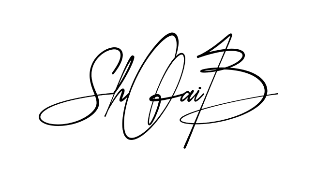Beautiful Shoaib signature style