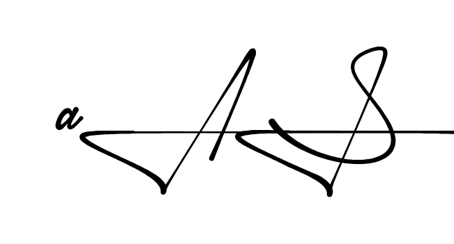 Aa S handwritten-looking signature idea
