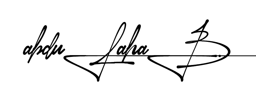 Unique Abdul Wahab signature design