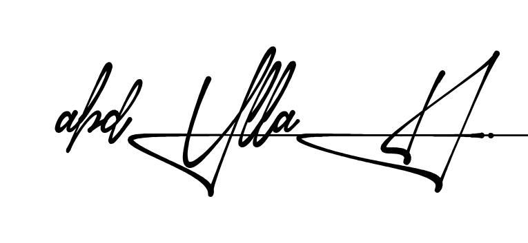 Unique Abdullah signature design