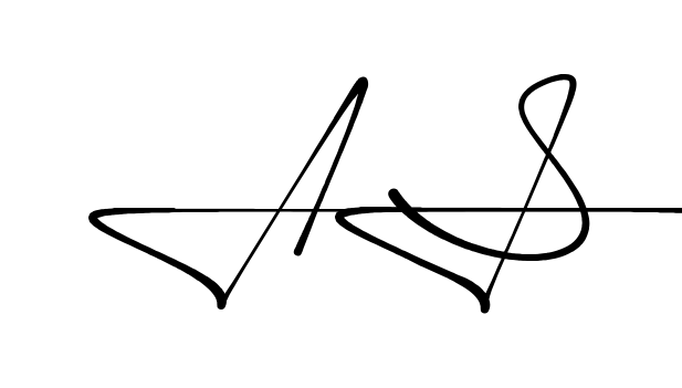 As handwritten-looking signature idea