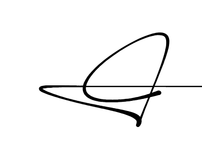C handwritten-looking signature idea