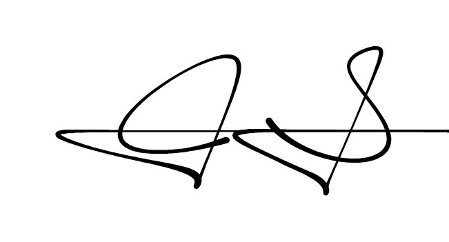 C S handwritten-looking signature idea