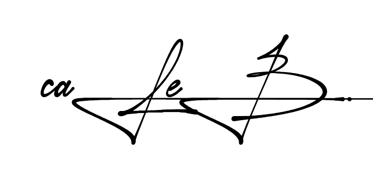 Unique Caleb signature design
