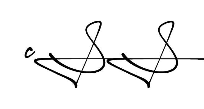 Cs S handwritten-looking signature idea