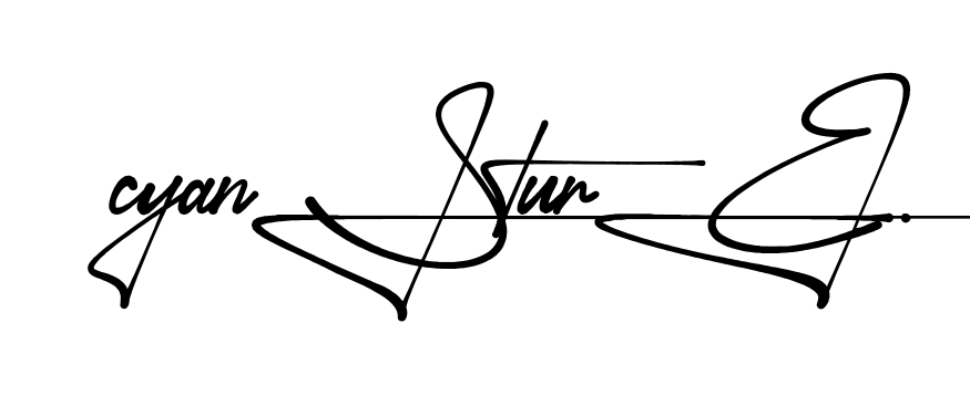 Cyan Signature handwritten-looking signature idea