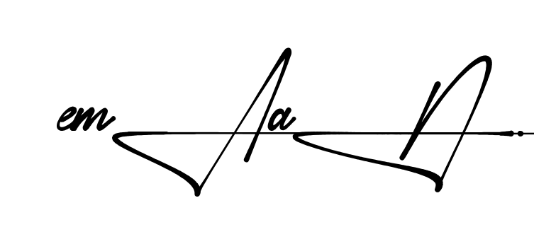Unique Emaan signature design