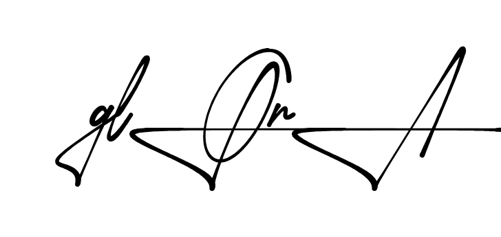 Glora handwritten-looking signature idea