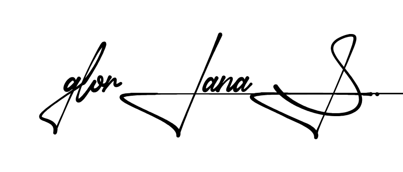 Gloriana S handwritten-looking signature idea