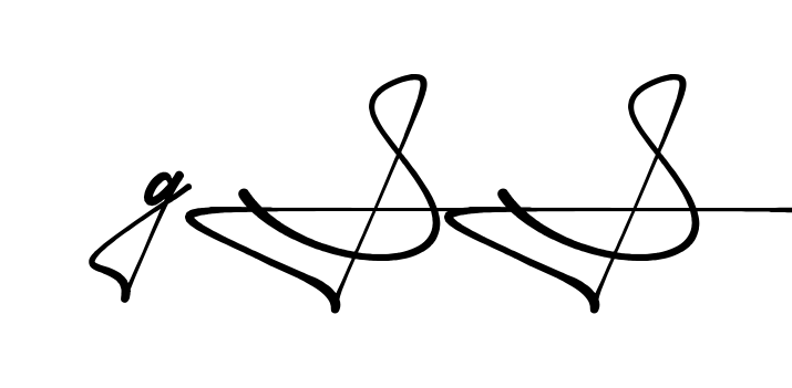 Gs S handwritten-looking signature idea
