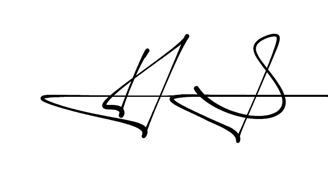 Hs handwritten-looking signature idea