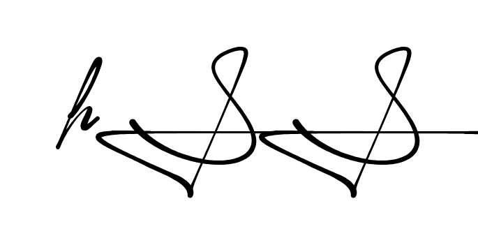 Hs S handwritten-looking signature idea
