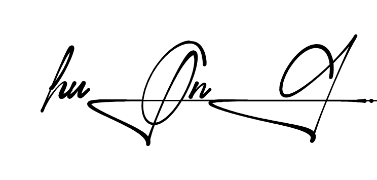 Huong handwritten-looking signature idea