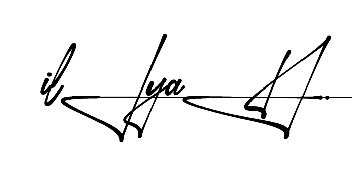 Iliyah handwritten-looking signature idea