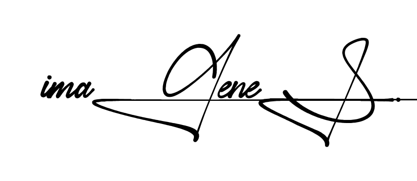 Imagene S handwritten-looking signature idea