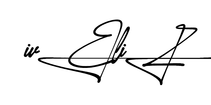 Iveliz handwritten-looking signature idea