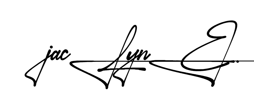 Jaclyne handwritten-looking signature idea