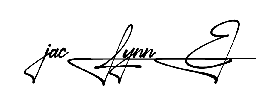 Jaclynne handwritten-looking signature idea