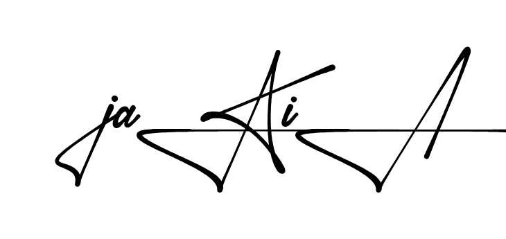 Jakia handwritten-looking signature idea