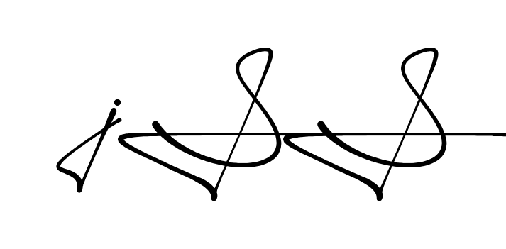 Js S handwritten-looking signature idea