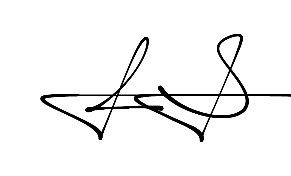 L S handwritten-looking signature idea