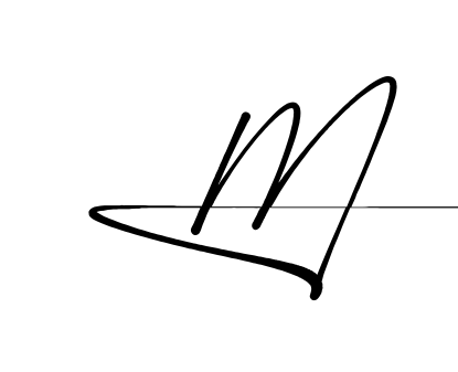 M handwritten-looking signature idea
