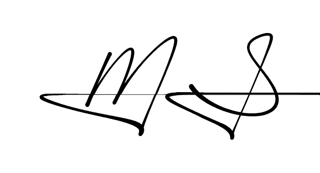M S handwritten-looking signature idea