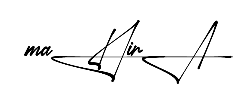 Unique Mahira signature design