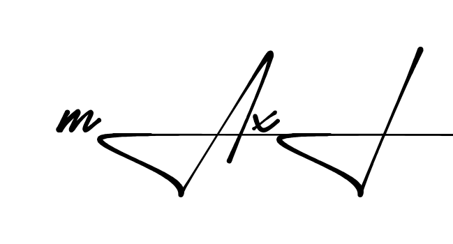Maxi handwritten-looking signature idea
