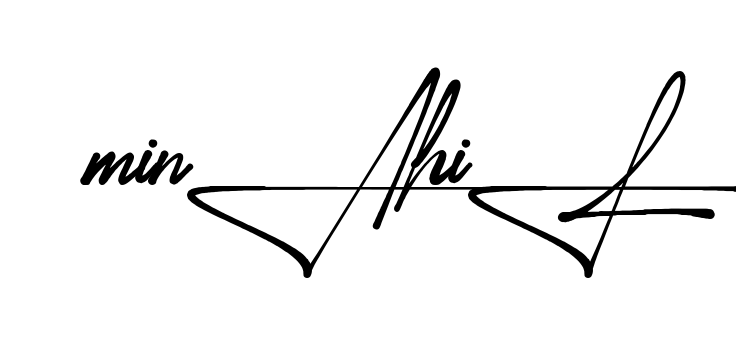 Unique Minahil signature design
