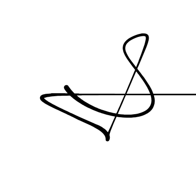 S handwritten-looking signature idea