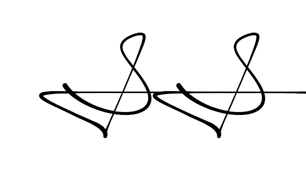 Ss handwritten-looking signature idea