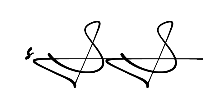 Ss S handwritten-looking signature idea