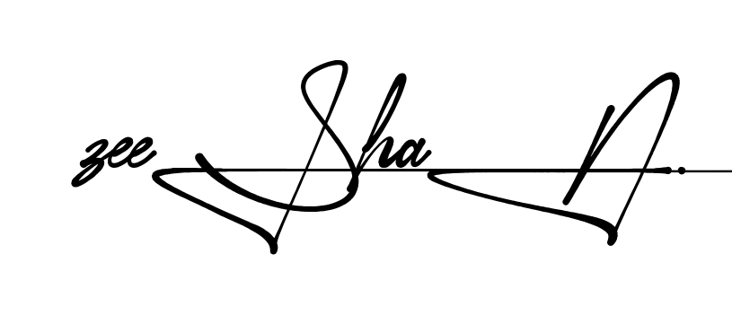 Unique Zeeshan signature design