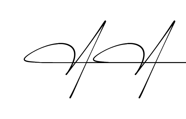 A A name signature design preview
