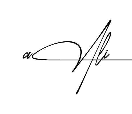 A Ali name signature design preview