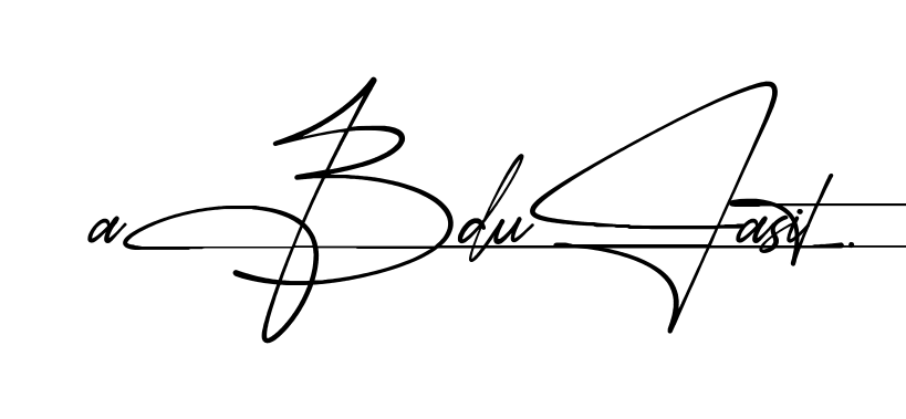 Easy Abdul Basit signature idea