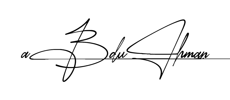 Easy Abdul Rehman signature idea