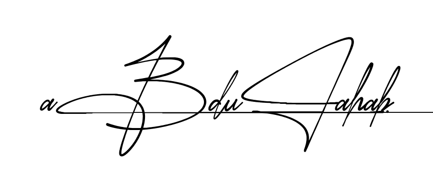 Easy Abdul Wahab signature idea