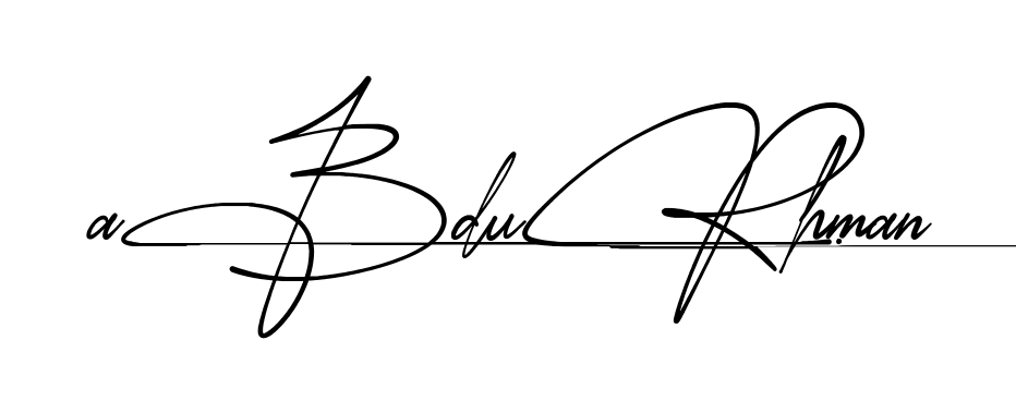 Easy Abdur Rahman signature idea
