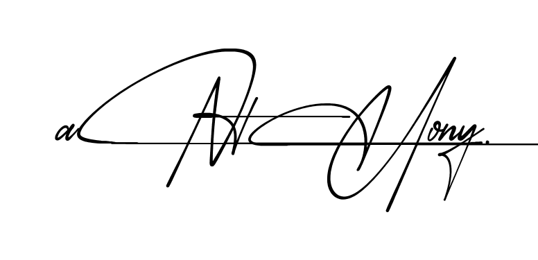 Easy Anthony signature idea