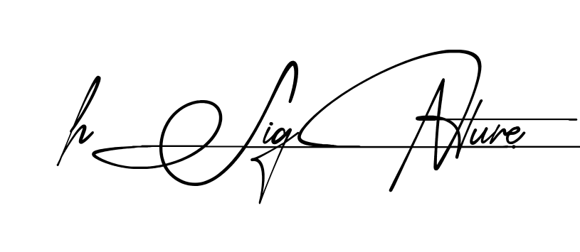 H Signature name signature design preview