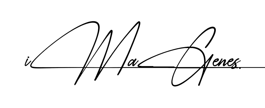Imagene S name signature design preview